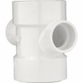 Charlotte Pipe And Foundry 4 In. X 2 In. Reducing Double Sanitary PVC Tee PVC 00429  1600HA